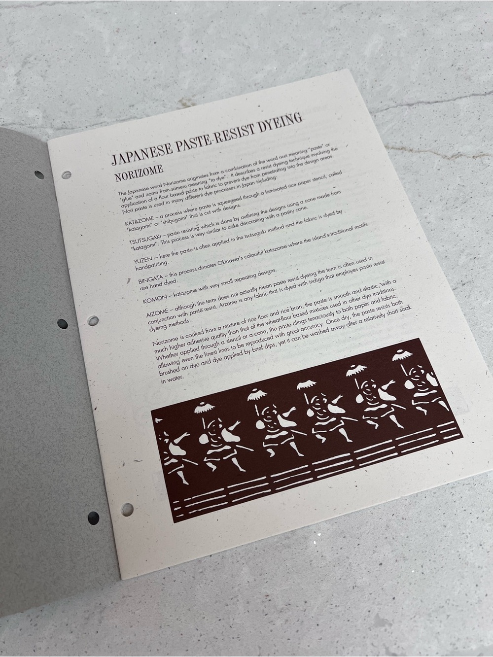 Vintage, 1993 Maiwa Handprints Katazome Manual book. Japan. Japanese. Norizome. - Picture 2 of 8